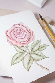 Calligraphy Painting: Vintage Rose