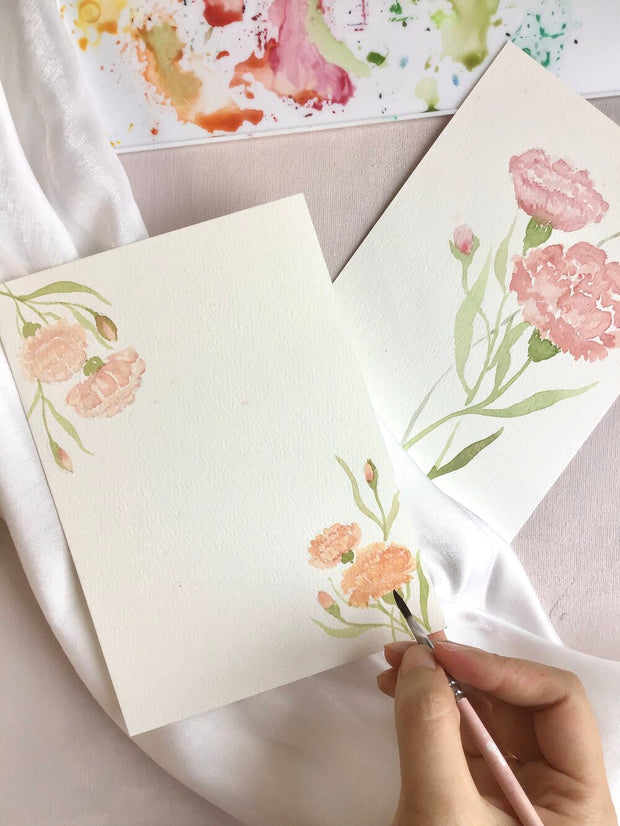 No Fear Watercolour : Mother's Day Carnation 
一次學會水彩康乃馨