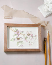Calligraphy Painting: 
Peach Blossom for Chinese New Year